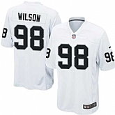 Nike Men & Women & Youth Raiders #98 Wilson White Team Color Game Jersey